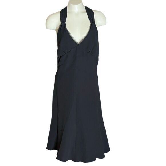 Armani Collezioni Black Silk Halter Neck Babydoll, Y2K Whimsigoth,Dress - Picture 1 of 7
